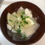 塩豆腐で塩レモン鍋風